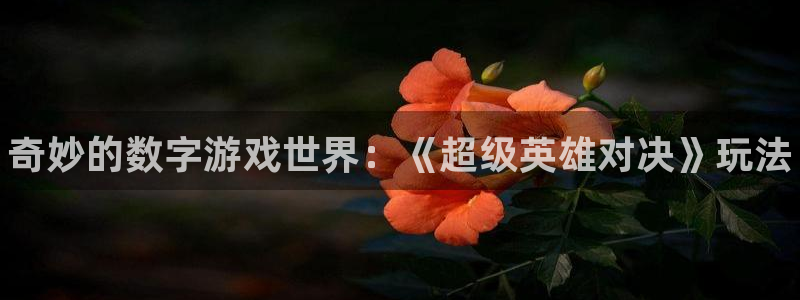 奇亿娱乐平台登录线路：奇妙的数字游戏世界：《超级英雄对决》玩